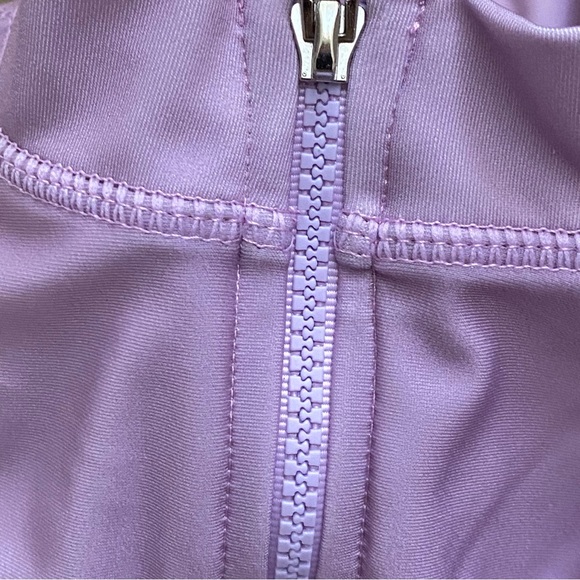 KYODAN • NEW! High Neck Zip Back Floral Swimsuit Top UPF 40 - Pastel Purple - Picture 11 of 16